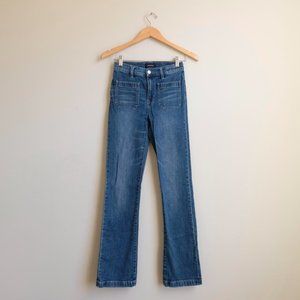 J crew full length demi boot patch pocket jean size 24